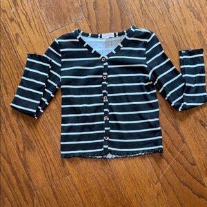 Striped Black and White Button-Up Cardigan LEMON KISS  size 6x from Marshall’s